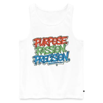 ER Nurse Purpose Passion Precision Frontline Nurse - Männer Premium Bio Tank Top - Weiß - Vorne - Michal (187cm)