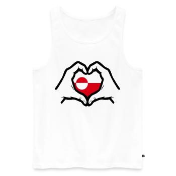 Amour au Groenland - Débardeur bio Premium Homme - blanc - Devant - AI Model Male 178 light (178cm)