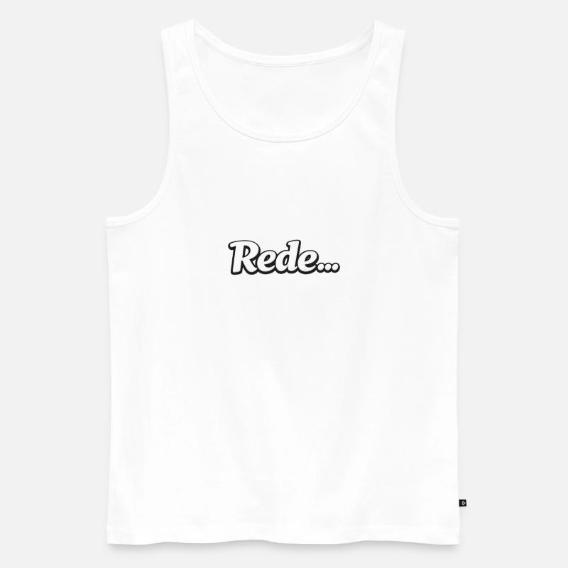 Rede... Wort - Männer Premium Bio Tank Top - Weiß