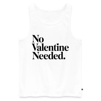 Chemise sans besoin de la Saint-Valentin – Drôle anti-Valentin - Débardeur bio Premium Homme - blanc - Devant - AI Model Male 178 light (178cm)