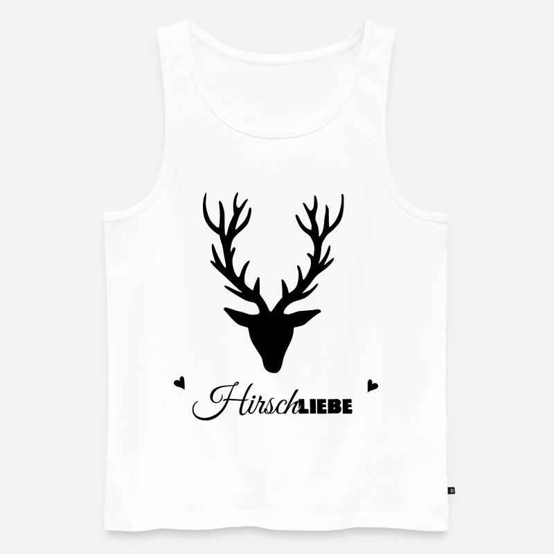 HirschLIEBE by heavenlygoods - Männer Premium Bio Tank Top - Weiß