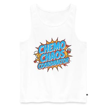 Oncology Nurse Chemo Chaos Nursing Infusion Nurse - Männer Premium Bio Tank Top - Weiß - Vorne - AI Model Male 178 light (178cm)