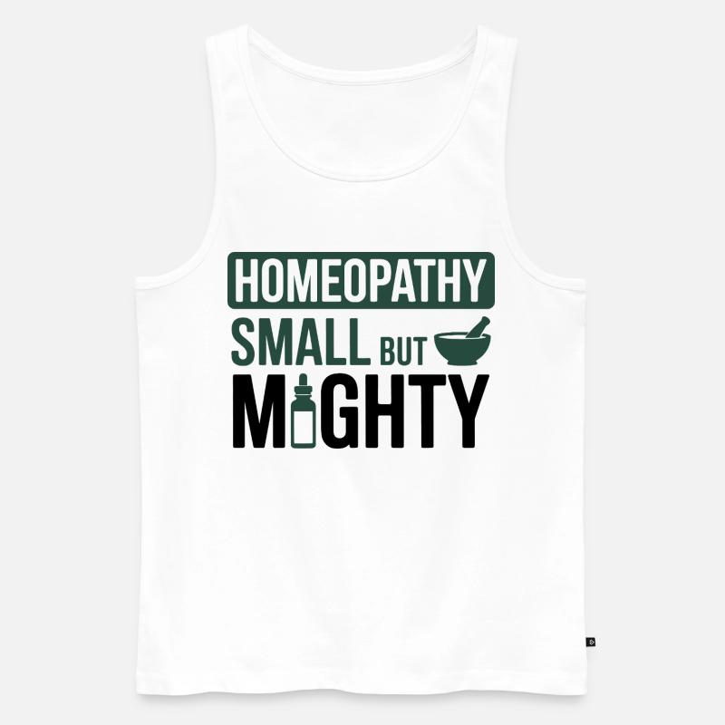 Homöopathie Klein, aber mächtiger Profi - Männer Premium Bio Tank Top - Weiß