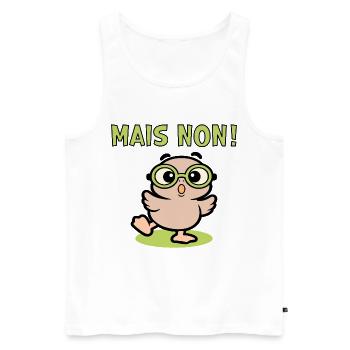But no chickens - Men's Premium Organic Tank Top - white - Front - AI Model Male 178 light (178cm)