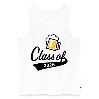 Class Of 2026 (Graduating Class / Beer / 2C POS) - Men's Premium Organic Tank Top - white - Front - AI Model Male 178 light (178cm)