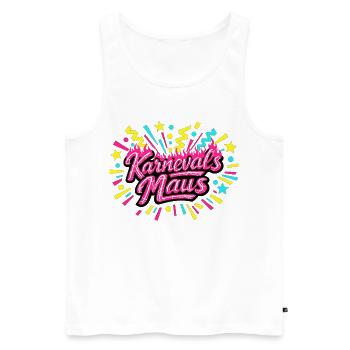 Karnevalsmaus - Karneval Geschenk - Männer Premium Bio Tank Top - Weiß - Vorne - AI Model Male 178 light (178cm)