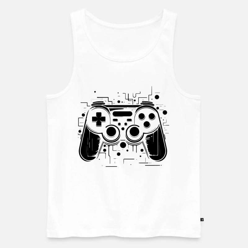Spiel Controller - Männer Premium Bio Tank Top - Weiß