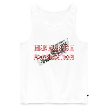 HERSTELLUNGSFEHLER - Männer Premium Bio Tank Top - Weiß - Vorne - AI Model Male 178 light (178cm)