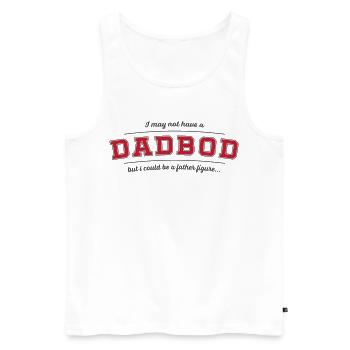Dad Bod Vaterfigur Wortspiel Tee (Farbe wechseln!) - Männer Premium Bio Tank Top - Weiß - Vorne - AI Model Male 178 light (178cm)