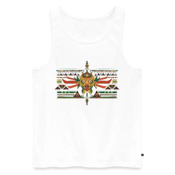 Gili Magic - Men's Premium Organic Tank Top - white - Front - AI Model Male 178 light (178cm)