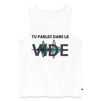 L'invisible. - Débardeur bio Premium Homme - blanc - Devant - Michal (187cm)