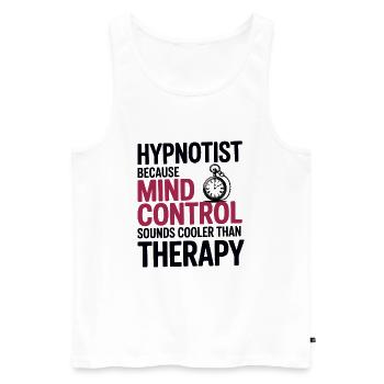 Hypnotiseur Gedankenkontrolle cooler als Therapieprofi - Männer Premium Bio Tank Top - Weiß - Vorne - AI Model Male 178 light (178cm)