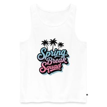 Spring Break Squad Palm Trees Tropical Holiday Party - Men's Premium Organic Tank Top - white - Front - Michal (187cm)