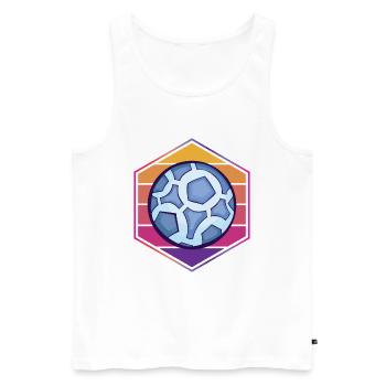 Handball - Männer Premium Bio Tank Top - Weiß - Vorne - Michal (187cm)