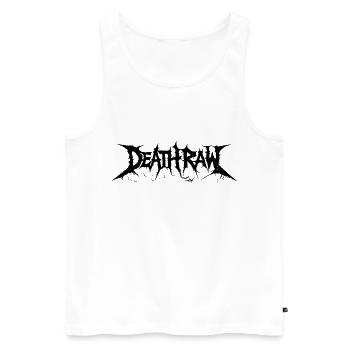 Deathraw Black - Männer Premium Bio Tank Top - Weiß - Vorne - AI Model Male 178 light (178cm)
