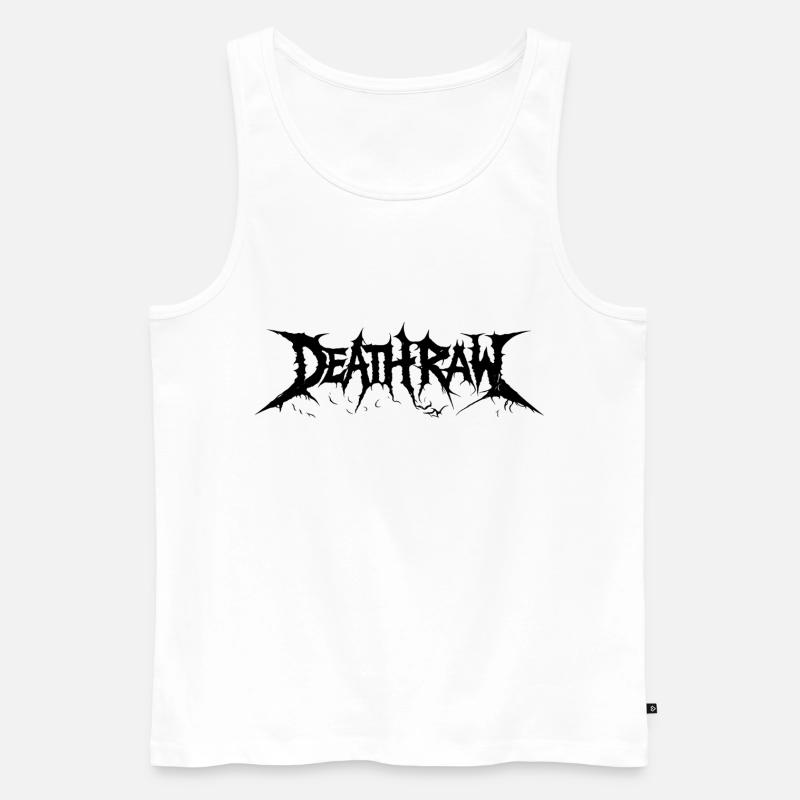 Deathraw Black - Männer Premium Bio Tank Top - Weiß