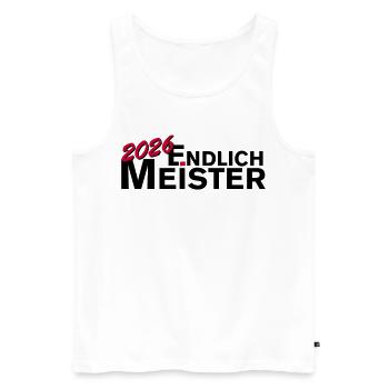 Endlich Meister 2026 Meisterschaft - Männer Premium Bio Tank Top - Weiß - Vorne - Michal (187cm)