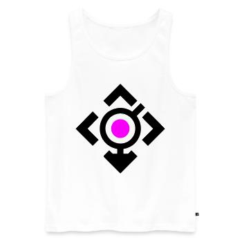 symbole LGBT - Débardeur bio Premium Homme - blanc - Devant - AI Model Male 178 light (178cm)