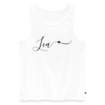Lea Name First Name Decorative - Men's Premium Organic Tank Top - white - Front - AI Model Male 178 light (178cm)