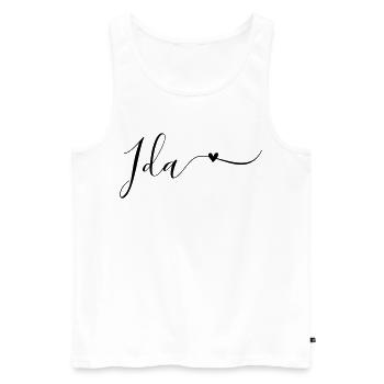 Ida Name First Name Decorative - Men's Premium Organic Tank Top - white - Front - AI Model Male 178 light (178cm)