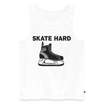 Eishockey Puck Action Schlittschuh Hockey Sport - Men's Premium Organic Tank Top - white - Front - Michal (187cm)