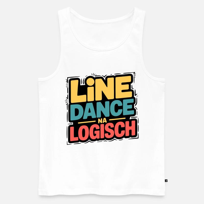 Line Dance Na Logisch - Männer Premium Bio Tank Top - Weiß