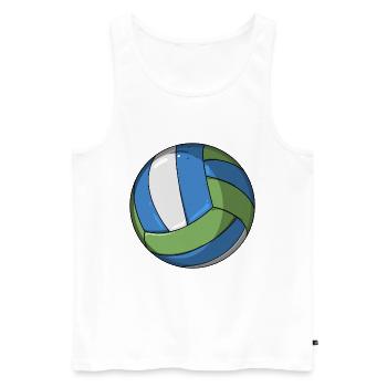 Volleyball Vintage - Männer Premium Bio Tank Top - Weiß - Vorne - Michal (187cm)