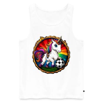 Unicorns Football - Débardeur bio Premium Homme - blanc - Devant - Michal (187cm)