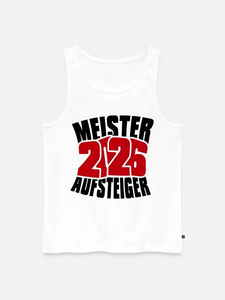 Meister und Aufsteiger 2026  - Männer Premium Bio Tank Top - Weiß