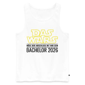 Bachelor 2026 Das wars Möge Abschluss mit mir sein - Männer Premium Bio Tank Top - Weiß - Vorne - Michal (187cm)