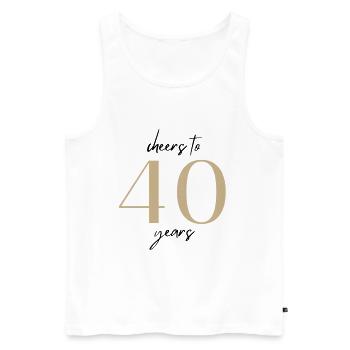 40 Birthday cheers to 40 years 1986 - Men's Premium Organic Tank Top - white - Front - Michal (187cm)