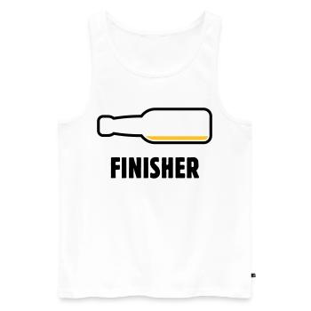 Finisher (beer / beer / beer drinker / POS 2C) - Men's Premium Organic Tank Top - white - Front - AI Model Male 178 light (178cm)