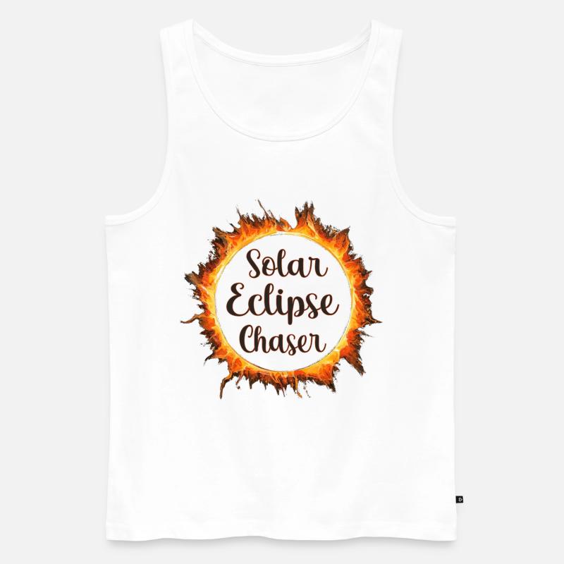 Solar eclipse chaser - Männer Premium Bio Tank Top - Weiß