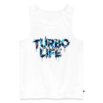 Turbo Life Auto Tuning cool Blue Camo Street Style - Männer Premium Bio Tank Top - Weiß - Vorne - Michal (187cm)