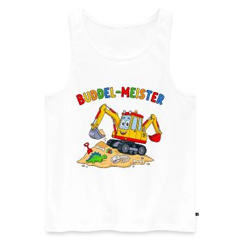 Digging Master Dino Adventure - Men's Premium Organic Tank Top - white - Front - AI Model Male 178 light (178cm)