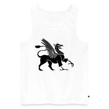 Schwarzer Greif - Männer Premium Bio Tank Top - Weiß - Vorne - AI Model Male 178 light (178cm)