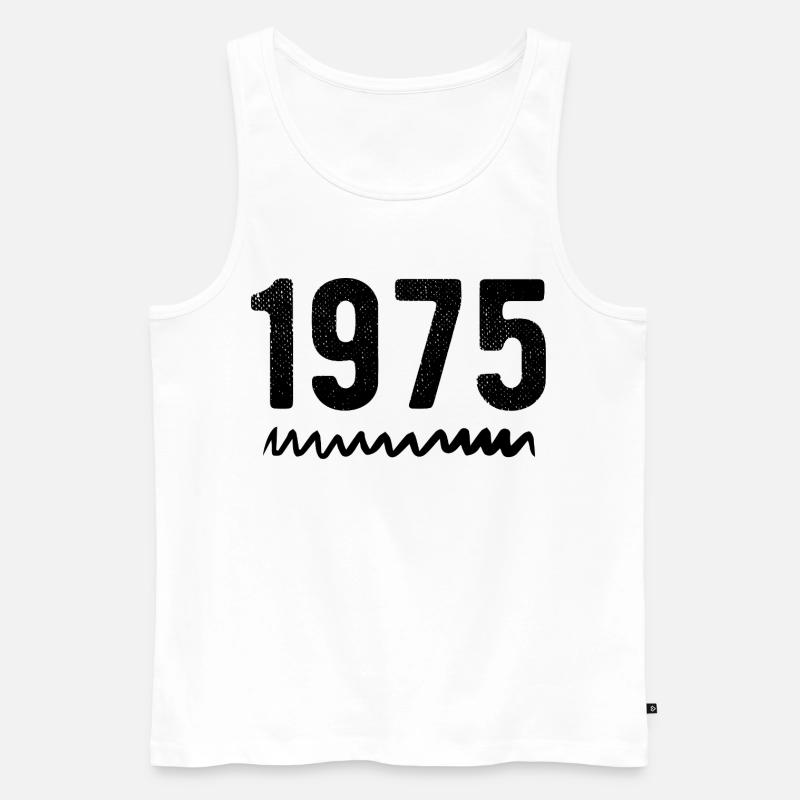 1975 Jubiläum 1975 Retro 1975 - Männer Premium Bio Tank Top - Weiß