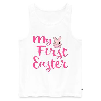 Mein erster Osterhase - Männer Premium Bio Tank Top - Weiß - Vorne - AI Model Male 178 light (178cm)
