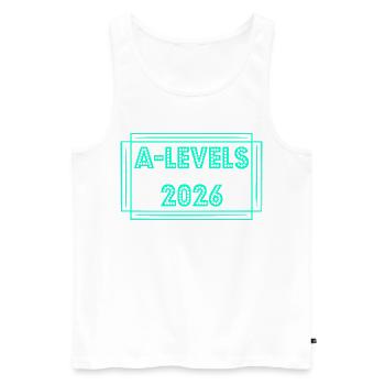 Remise des diplômes des A-Levels 2026 - Débardeur bio Premium Homme - blanc - Devant - AI Model Male 178 light (178cm)