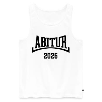 Abitur 2026 (Abiturient / Abi 26 / Konkav / B) - Männer Premium Bio Tank Top - Weiß - Vorne - AI Model Male 178 light (178cm)