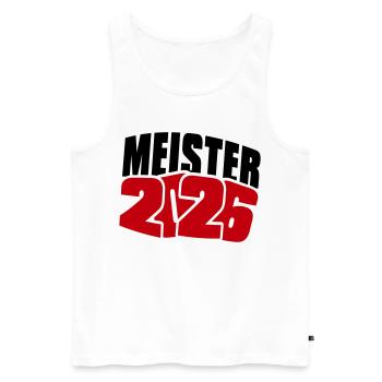 Meister 2026 Meisterschaft - Männer Premium Bio Tank Top - Weiß - Vorne - Michal (187cm)