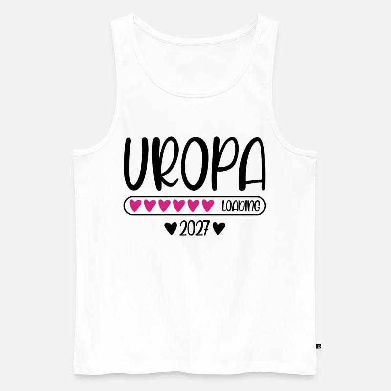 Uropa 2027 loading mit Herzchen Ladebalken - Männer Premium Bio Tank Top - Weiß