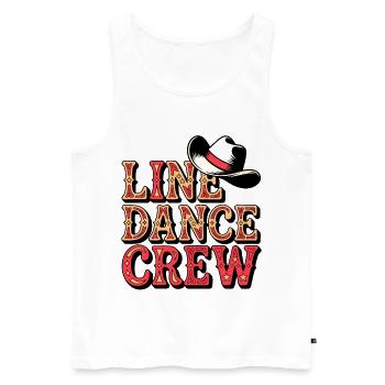 Line Dance Team - Männer Premium Bio Tank Top - Weiß - Vorne - AI Model Male 178 light (178cm)
