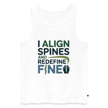 Osteopath I richtet Wirbelsäulen neu aus, fin - Männer Premium Bio Tank Top - Weiß - Vorne - AI Model Male 178 light (178cm)