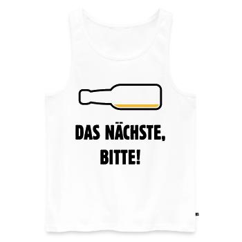 La prochaine chose, s’il vous plaît ! (Bière / Bière / Pourrie 2C) - Débardeur bio Premium Homme - blanc - Devant - AI Model Male 178 light (178cm)
