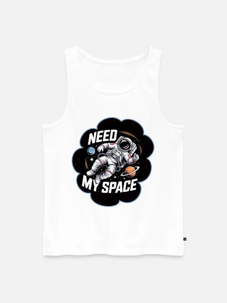Need My Space Astronaut All - Men's Premium Organic Tank Top - white
