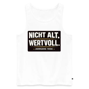 Not old. Valuable. Vintage 1956 Gift Shirt - Men's Premium Organic Tank Top - white - Front - Michal (187cm)