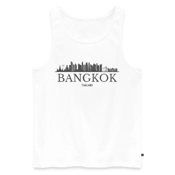 Bangkok Thailand, Bangkok skyline - Men's Premium Organic Tank Top - white - Front - Michal (187cm)