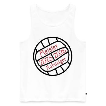 Champion and promoted team 2025/2026 - Men's Premium Organic Tank Top - white - Front - Michal (187cm)