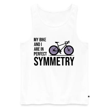 Professional Bicycle Acrobatics Equilibrium Art  - Men's Premium Organic Tank Top - white - Front - AI Model Male 178 light (178cm)